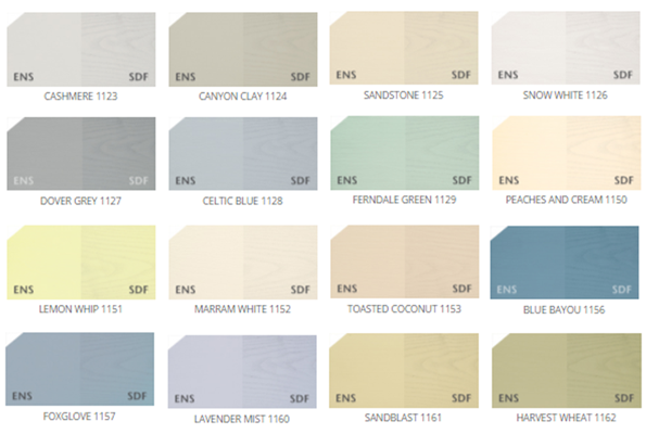 Sansin Stain Color Chart