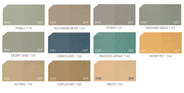 Sansin Stain Color Chart